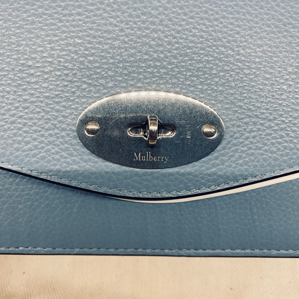 Limited edition - Mulberry small Darley crossbody Light Blue Silver Chain - Picture 10 of 10